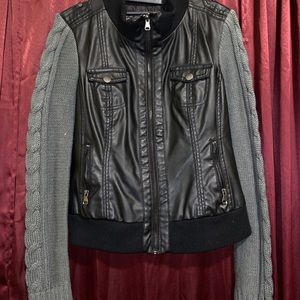 Leather/Knit Jacket